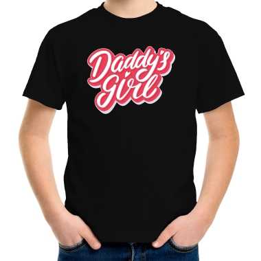 Daddys girl vaderdag cadeau t shirt zwart voor meisjes