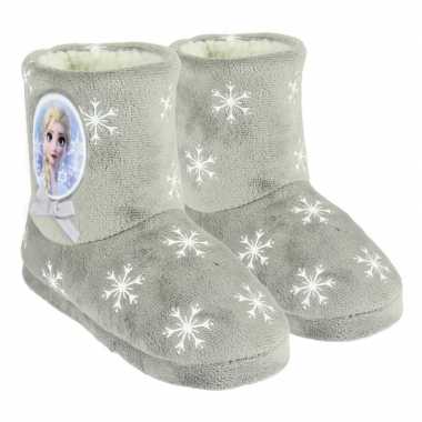 Frozen sloffen/pantoffels elsa grijs voor meisjes