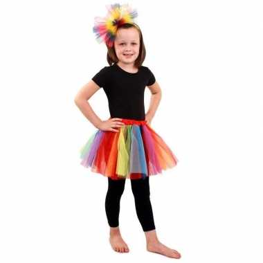 Gekleurde regenboog petticoat voor meisjes