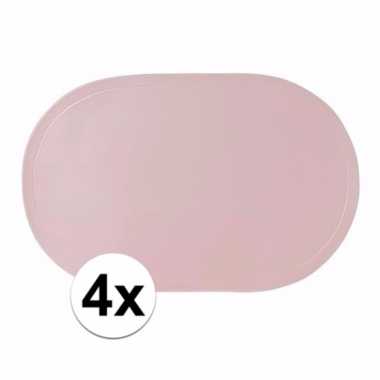 Meisjes 4x babyshower meisje lichtroze placemats