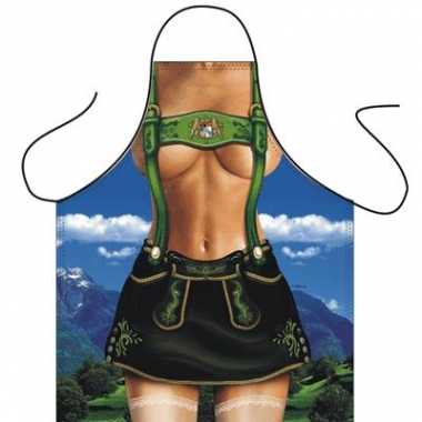 Meisjes funny bbq schorten alpen girl