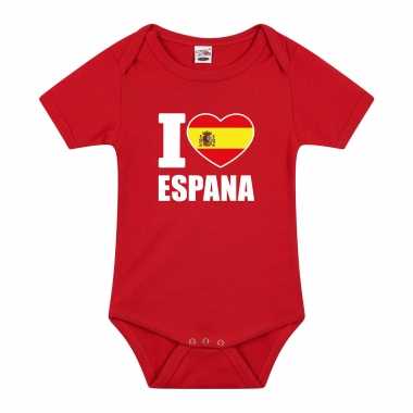 Meisjes i love espana baby rompertje rood spanje jongen meisje