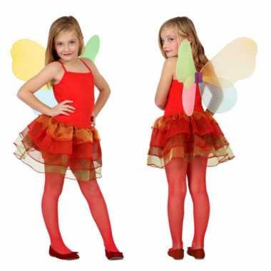 Meisjes vlinder kostuum rood