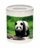 Dieren foto spaarpot grote panda 9 cm pandaberen spaarpotten en meisjes