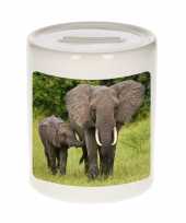 Dieren foto spaarpot olifant 9 cm olifanten spaarpotten en meisjes