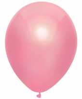 Meisjes 10x roze metallic ballonnen 30 cm