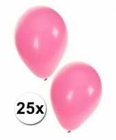 Meisjes 25x fel roze ballonnen