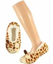 Meisjes ballerina pantoffels sloffen giraf maat 28 30