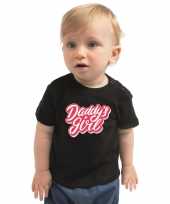 Meisjes daddys girl vaderdag cadeau t-shirt zwart voor peuters