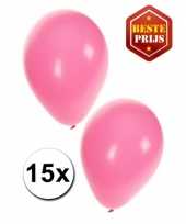 Meisjes feest ballonnen licht roze 15