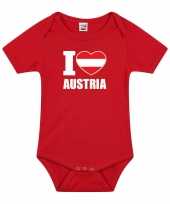 Meisjes i love austria baby rompertje rood oostenrijk jongen meisje