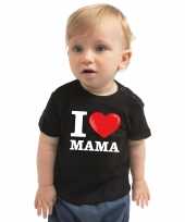 Meisjes i love mama cadeau t-shirt zwart baby jongen meisje