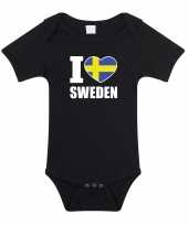 Meisjes i love sweden baby rompertje zwart zweden jongen meisje