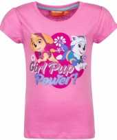 Paw patrol shirt lichtroze voor meisjes
