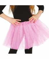 Petticoat tutu verkleed rokje lichtroze glitters voor meisjes