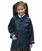 Regenjas winddicht navy blauw voor meisjes
