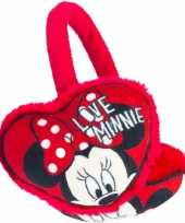 Rode minnie mouse oorwarmers voor meisjes