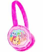 Roze paw patrol oorwarmers voor meisjes