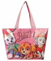 Roze paw patrol skye strandtas zwemtas voor meisjes 48 cm