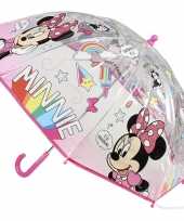 Transparante disney minnie mouse paraplu voor meisjes 71 cm